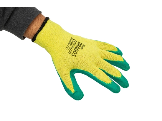 Dragos-Schutzhandschuhe – strapazierfähig, aus Baumwolle, grün, Karton mit 120 Paar
