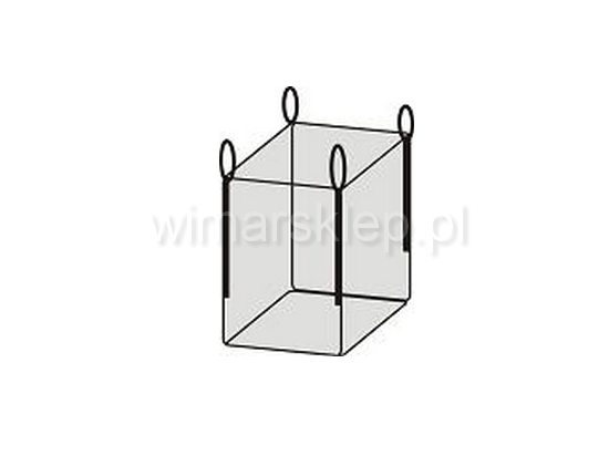 Bigbag 90 x 90 x 145 cm, geschlossener Boden, offene Oberseite, 1000 kg