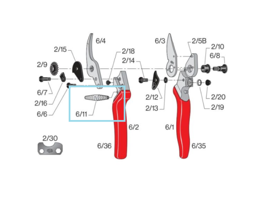 FELCO 6/11 – Ersatzfeder für die Felco 6-Gartenschere