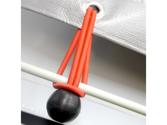 Befestigungsgummibänder mit Kugel, für Planen und Zelte, rot, 10 cm