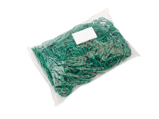 Rezeptur-Gummiband, Durchmesser 80 mm x Breite 6 mm, grün, 1 kg