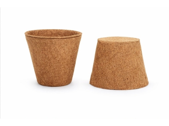 Biologisch abbaubarer Kokos-Blumentopf, Durchmesser 11 cm, 1 l, zum Aussäen, 10 Stück