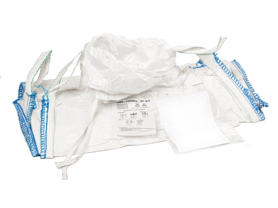 Big-Bag-Sack mit Einfüll- und Auslauftrichter, 500 kg, 90 × 90 × 90 cm