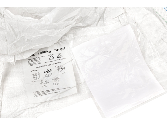 Big-Bag-Sack mit Einfülltrichter oben/unten, Dokumententasche, 1000 kg