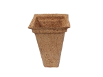 Quadratischer, hoher Bio-Blumentopf aus Kokosfaser HS 11 x 11 x 16 cm, 1,5 l  WIMAR