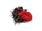 Befestigungsgummibänder für Planen mit Kugel und Haken, rot, 10 cm