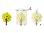 Weiße, zum Binden gestaltete Winter-Schutzhaube, 60 x 80 cm – 3er-Set