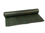 Agrargewebe 0,6 x 100 m, schwarz, grüne Streifen, 99 g