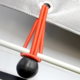 Befestigungsgummibänder mit Kugel, für Planen und Zelte, rot, 30 cm